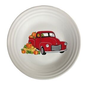 NWT Fiestaware Red Truck Harvest 9” Luncheon Plate Exclusive Rare